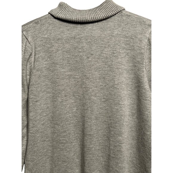Joseph A. Men's Size M Grey Turtleneck Sweater Stretch Ribbed SOFT Comfortable - Picture 8 of 16